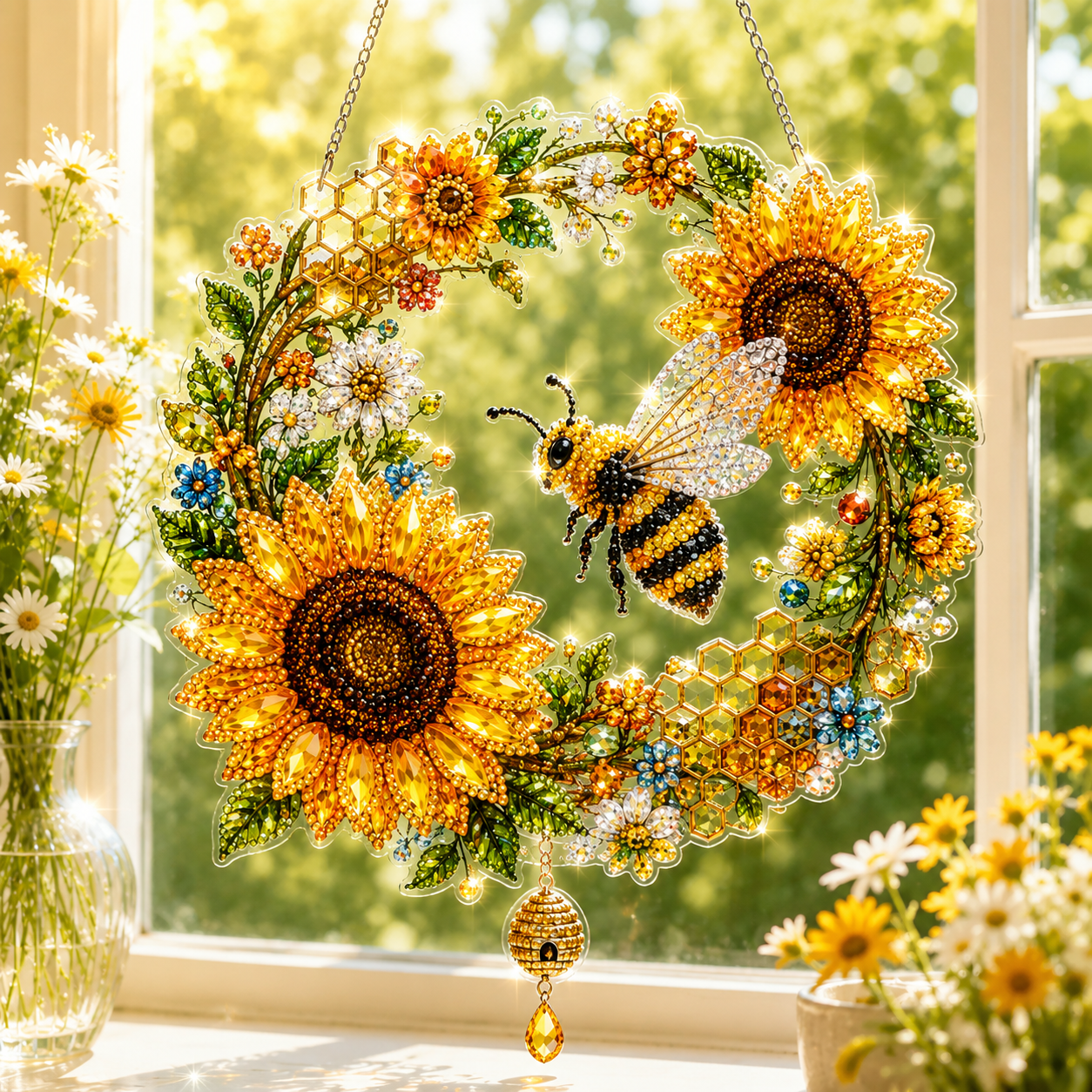 🔥Limited time 70% OFF - 🐦✨Hummingbird Diamond Art Hanging Ornament Kit – Sparkling DIY Window Ornament