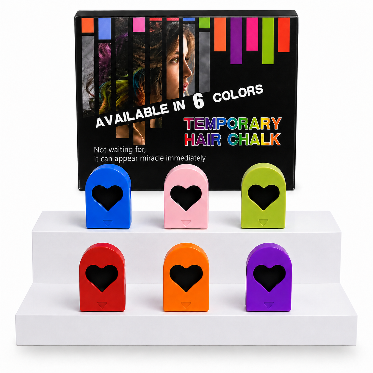 🔥Limited time 70% OFF -🌈 Instant Hair Color Magic – Washable Temporary Hair Chalk Set ✨