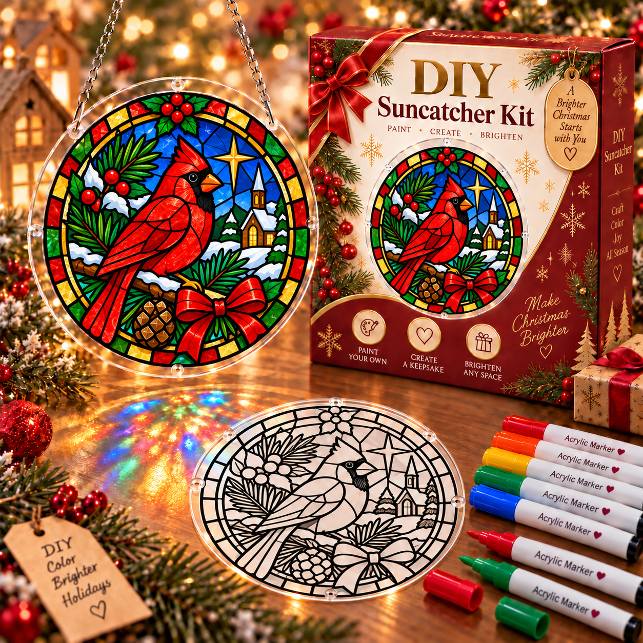 🎁LIMITED‑TIME 70% OFF! ✨DIY Sun Catcher Painting Kit – Make Colorful Art That Comes Alive in the Sun 🎨