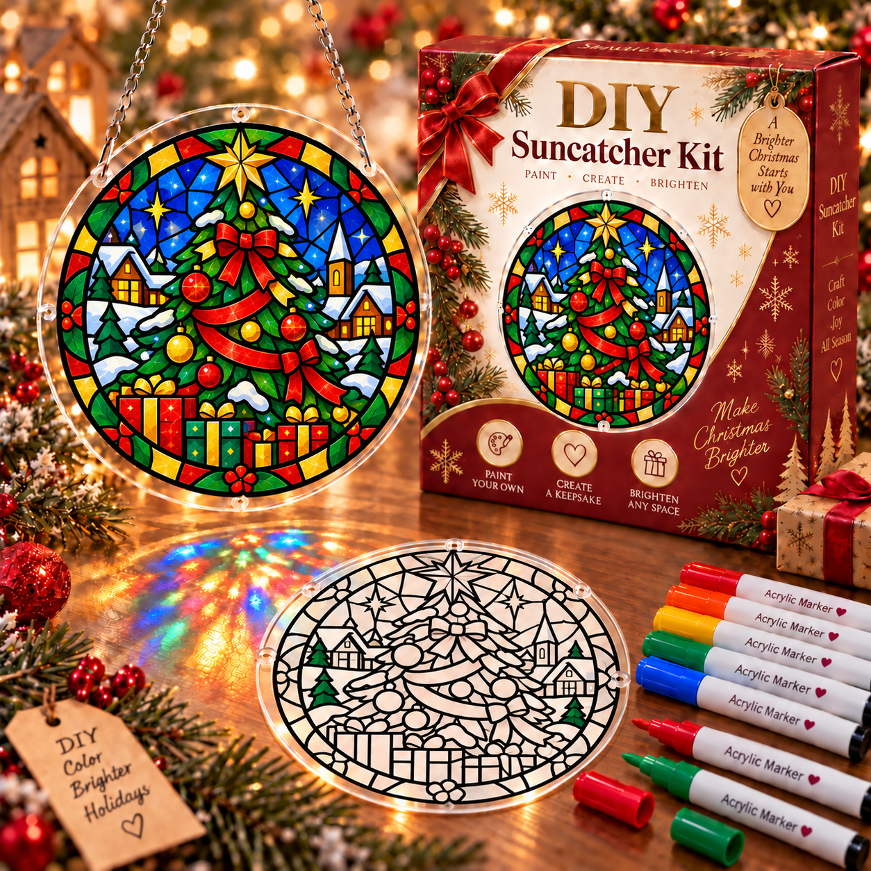 🎁LIMITED‑TIME 70% OFF! ✨DIY Sun Catcher Painting Kit – Make Colorful Art That Comes Alive in the Sun 🎨