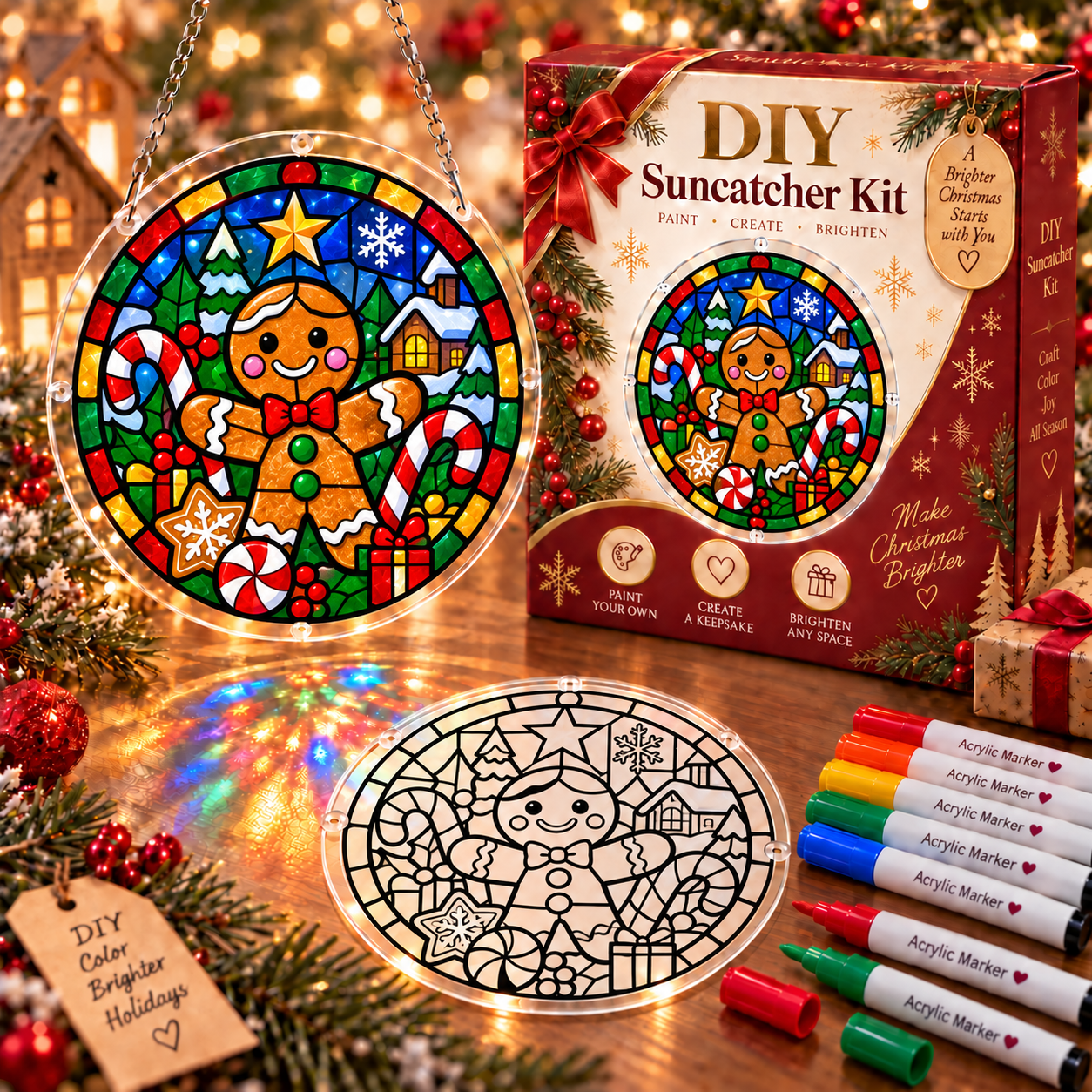 🎁LIMITED‑TIME 70% OFF! ✨DIY Sun Catcher Painting Kit – Make Colorful Art That Comes Alive in the Sun 🎨