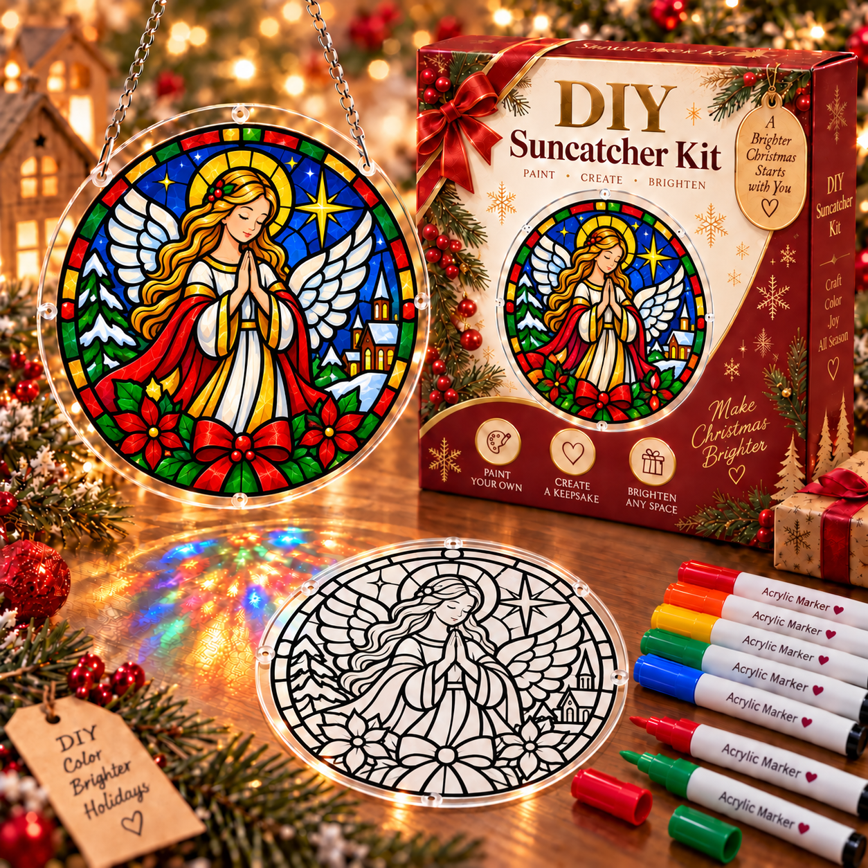 🎁LIMITED‑TIME 70% OFF! ✨DIY Sun Catcher Painting Kit – Make Colorful Art That Comes Alive in the Sun 🎨