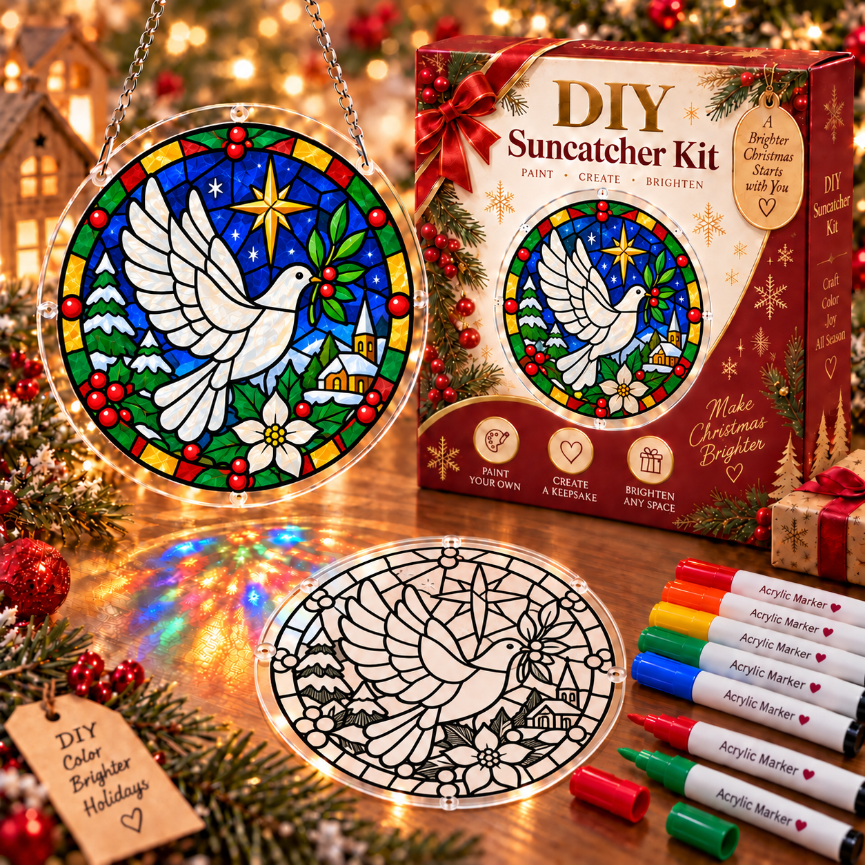 🎁LIMITED‑TIME 70% OFF! ✨DIY Sun Catcher Painting Kit – Make Colorful Art That Comes Alive in the Sun 🎨