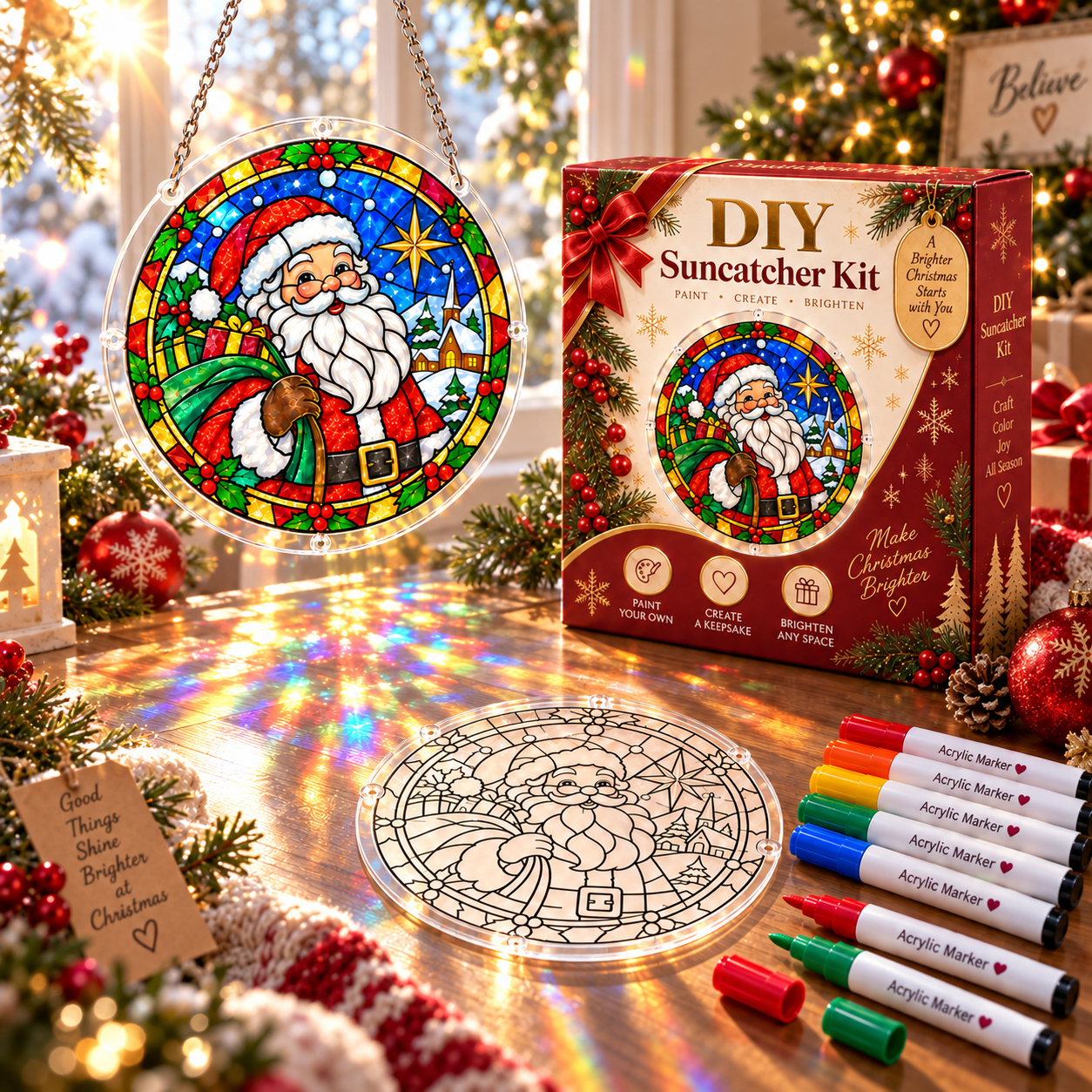 🎁LIMITED‑TIME 70% OFF! ✨DIY Sun Catcher Painting Kit – Make Colorful Art That Comes Alive in the Sun 🎨