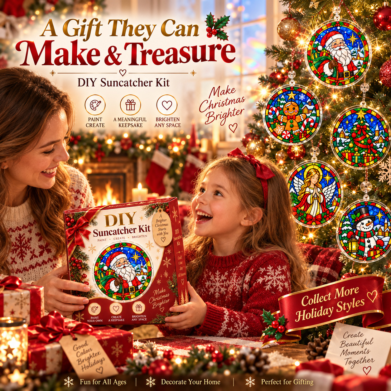 🎁LIMITED‑TIME 70% OFF! ✨DIY Sun Catcher Painting Kit – Make Colorful Art That Comes Alive in the Sun 🎨
