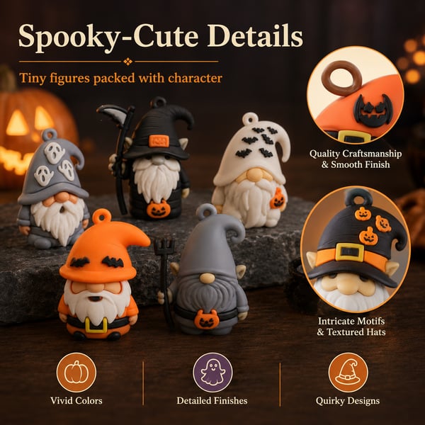 🎃 Last Day 70% OFF - 24 Days of Halloween Gnome Surprise Figures Advent Calendar Box