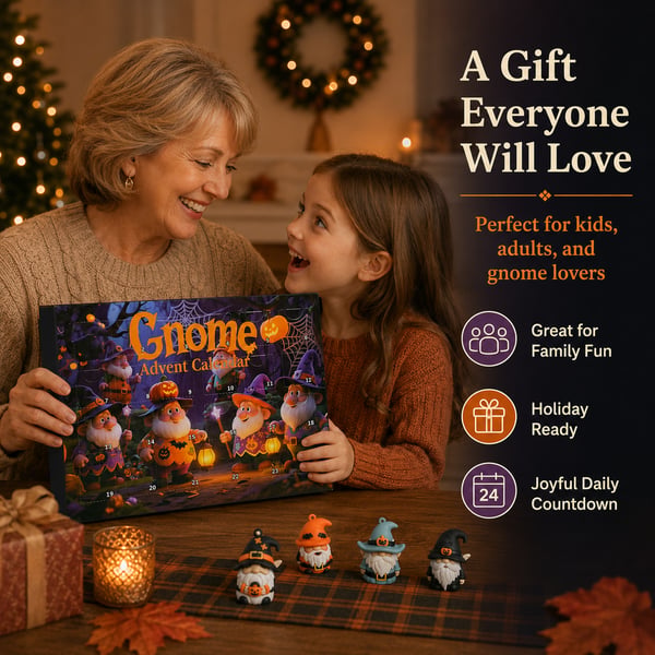 🎃 Last Day 70% OFF - 24 Days of Halloween Gnome Surprise Figures Advent Calendar Box