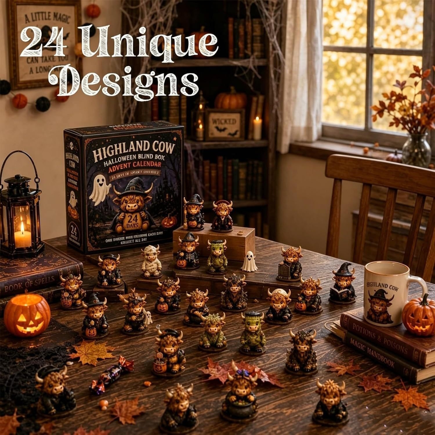 🎃 Last Day 70% OFF - 24 Days of Halloween Gnome Surprise Figures Advent Calendar Box