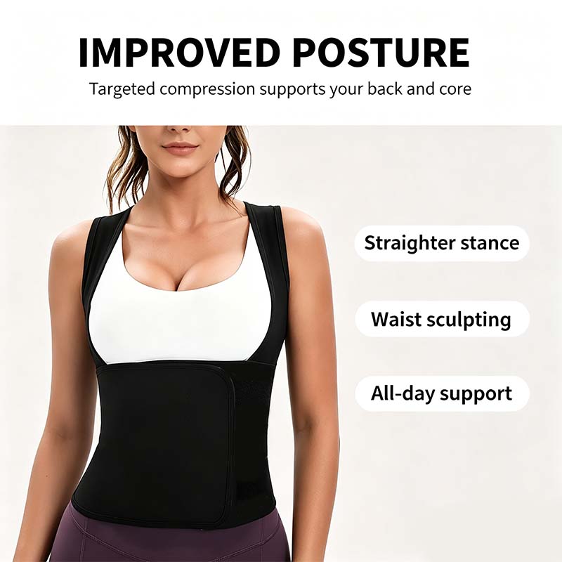 🔥Limited time 70% OFF -Women's Zip-Up Compression Shapewear Vest - Athletic Active Tops 🏋️‍♀️