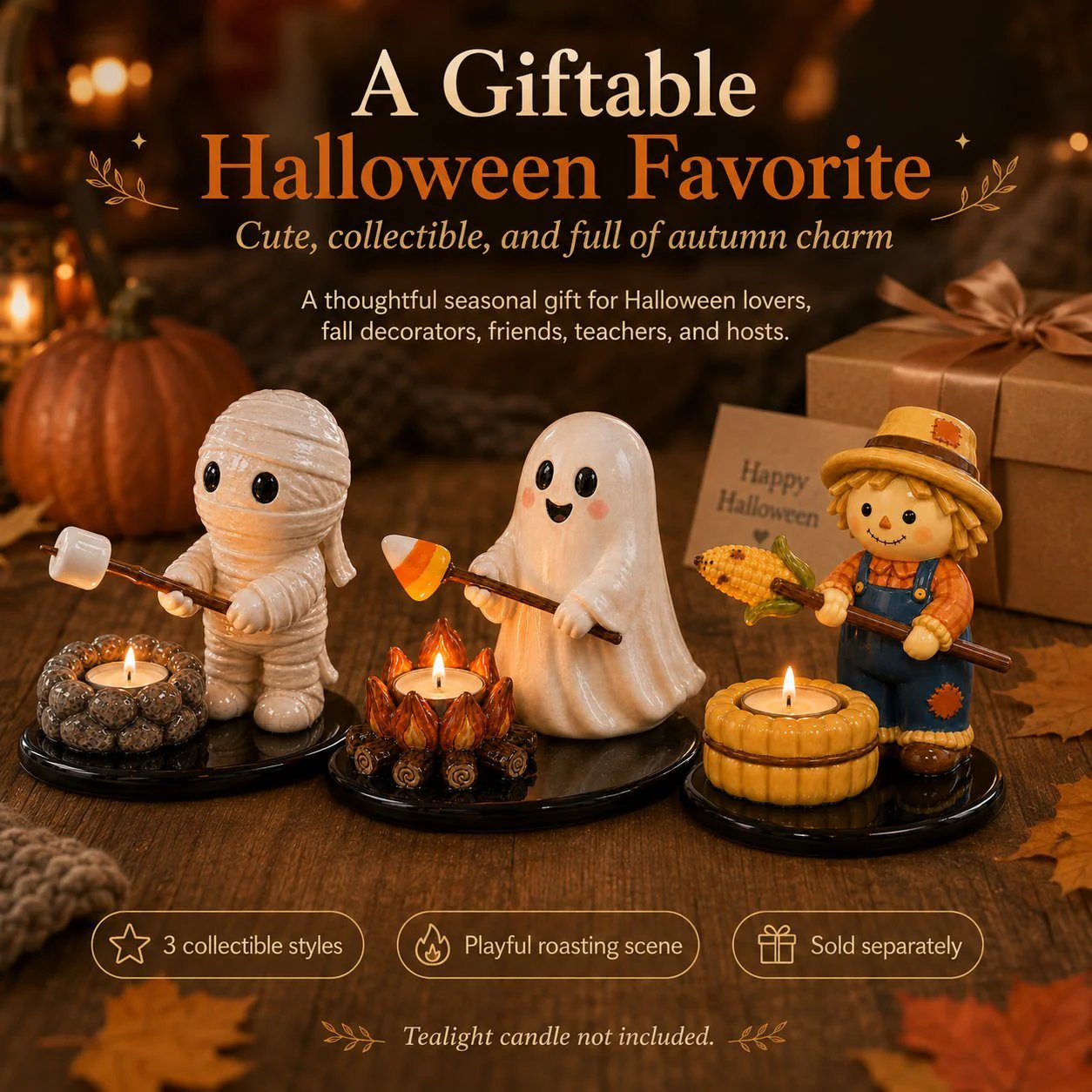 🔥LAST DAY 70% OFF💥Halloween Campfire Tealight Holder