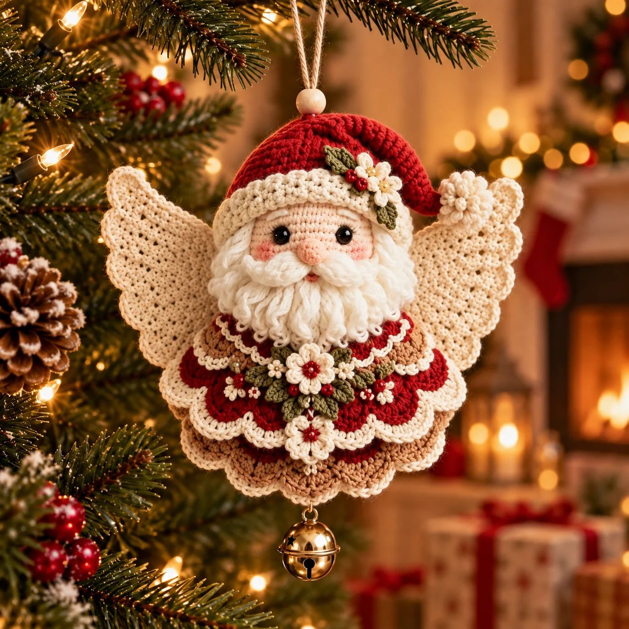 🔥LAST DAY 70% OFF - 🎄DIY Crochet Christmas Angel Ornament Kit – Make, Hang & Treasure✨