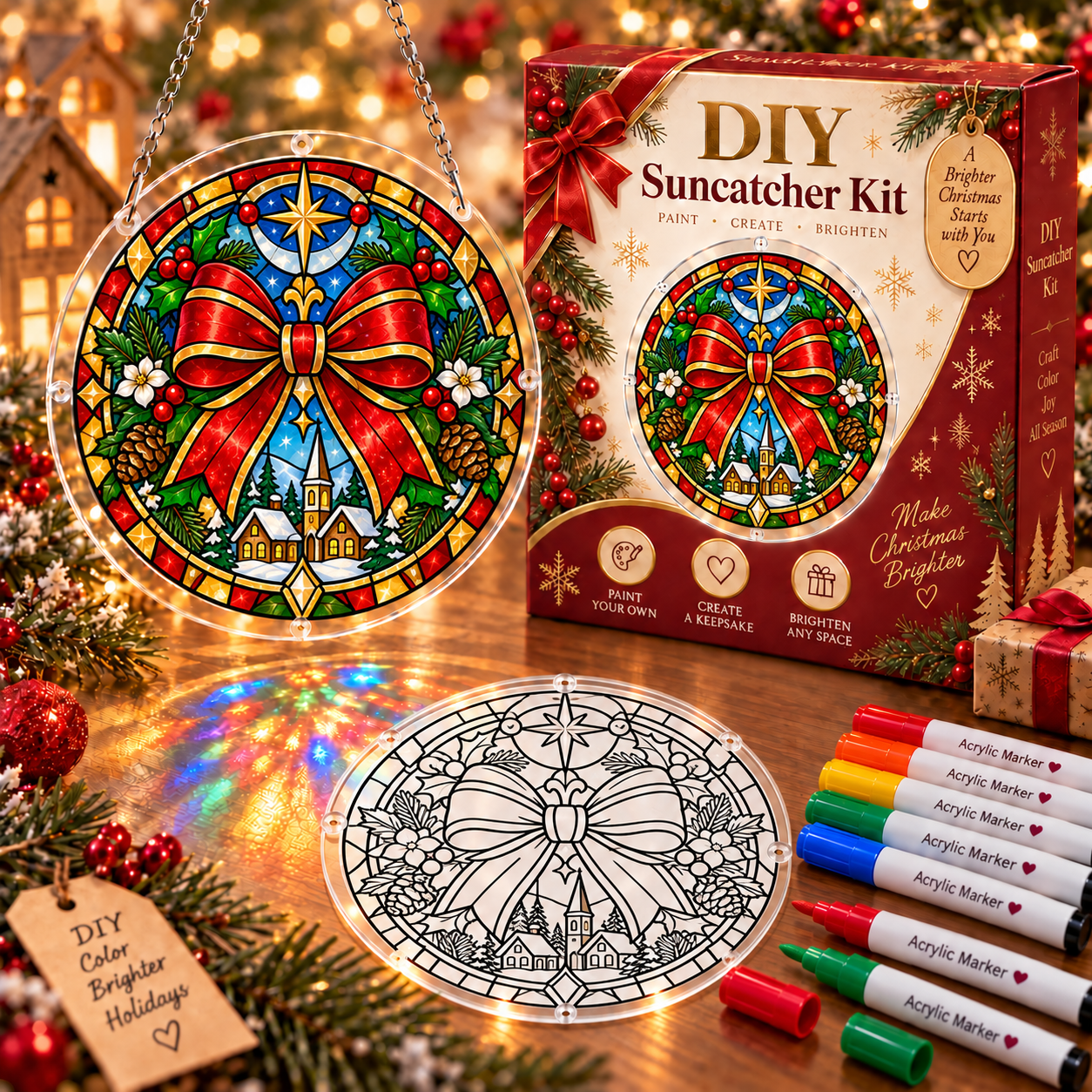 🎁LIMITED‑TIME 70% OFF! ✨DIY Sun Catcher Painting Kit – Make Colorful Art That Comes Alive in the Sun 🎨