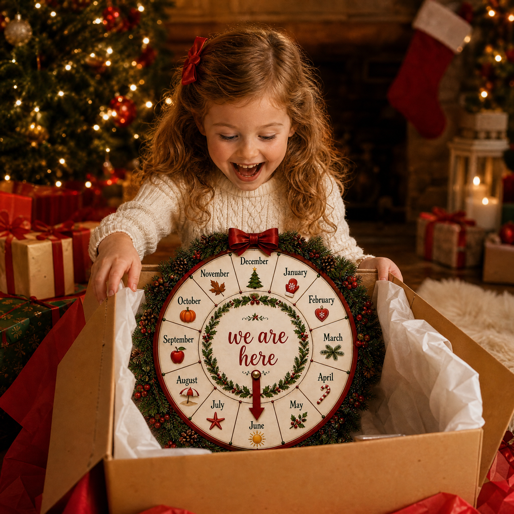 🔥Limited Edition - ✨Christmas Countdown Wooden Month Wheel