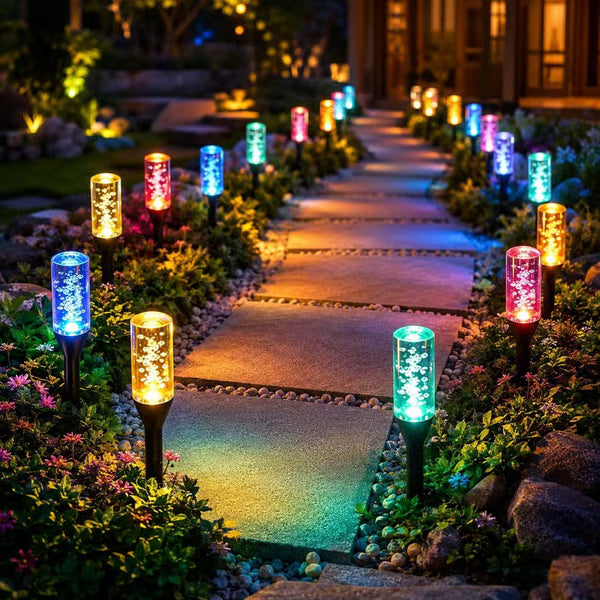 🔥 Limited 70% OFF- Solar Pathway Lights Outdoor Crystal Bubble