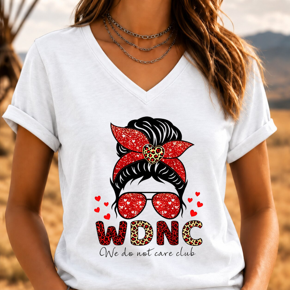 We Do Not Care Club V-neck shirts