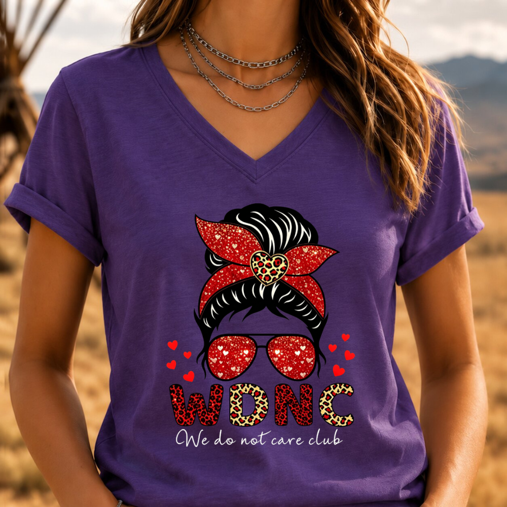 We Do Not Care Club V-neck shirts