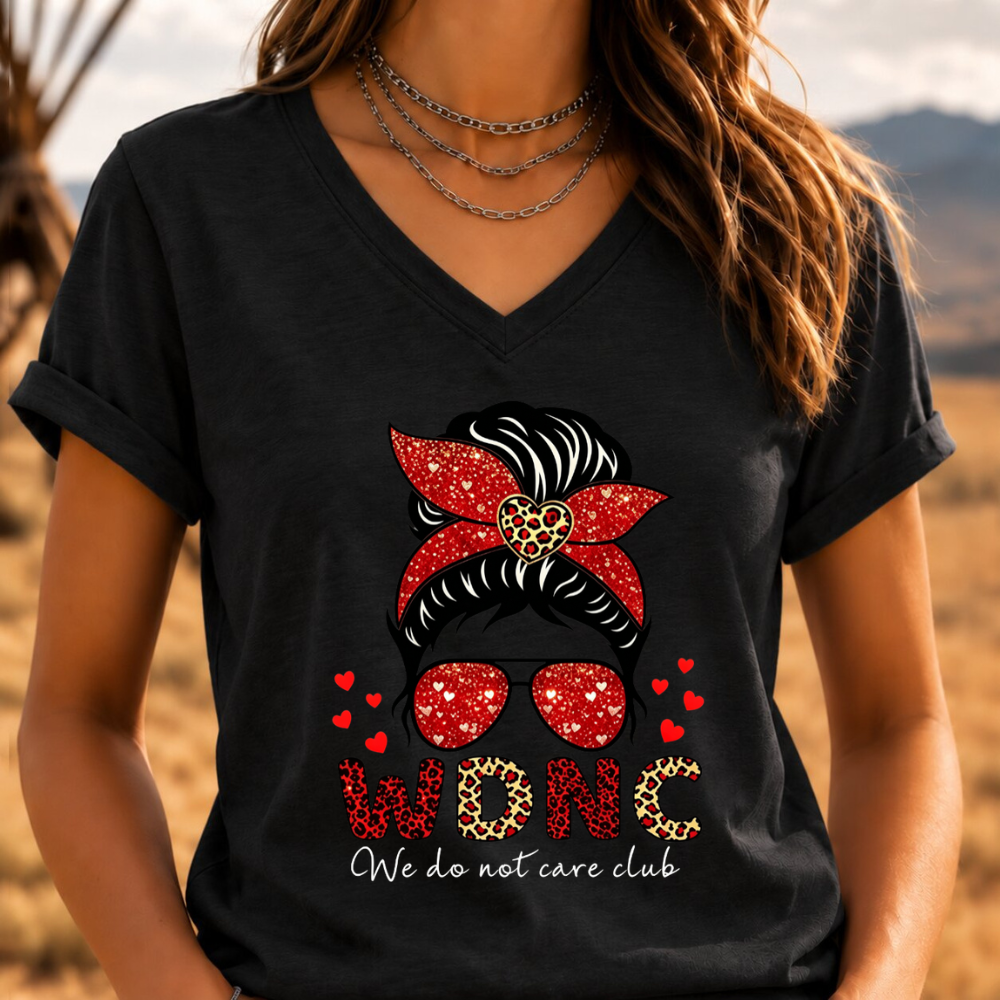 We Do Not Care Club V-neck shirts