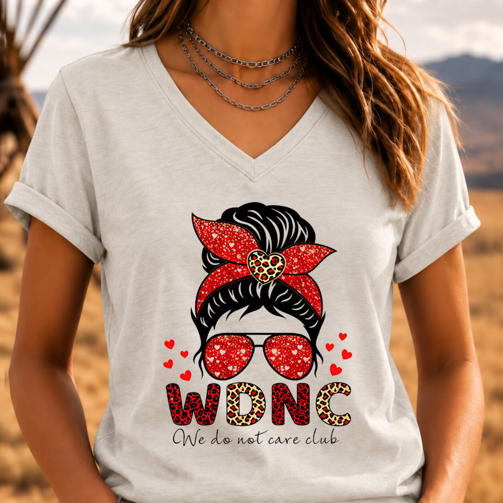 We Do Not Care Club V-neck shirts