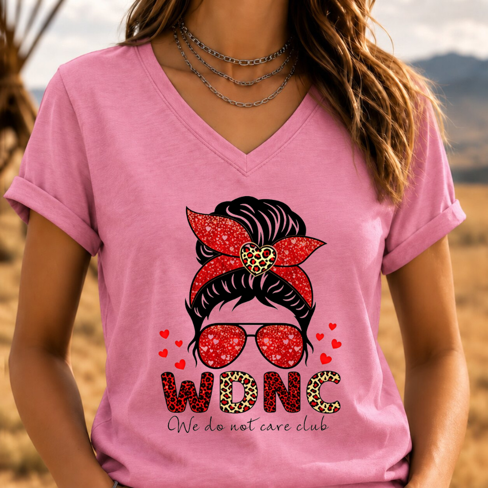 We Do Not Care Club V-neck shirts