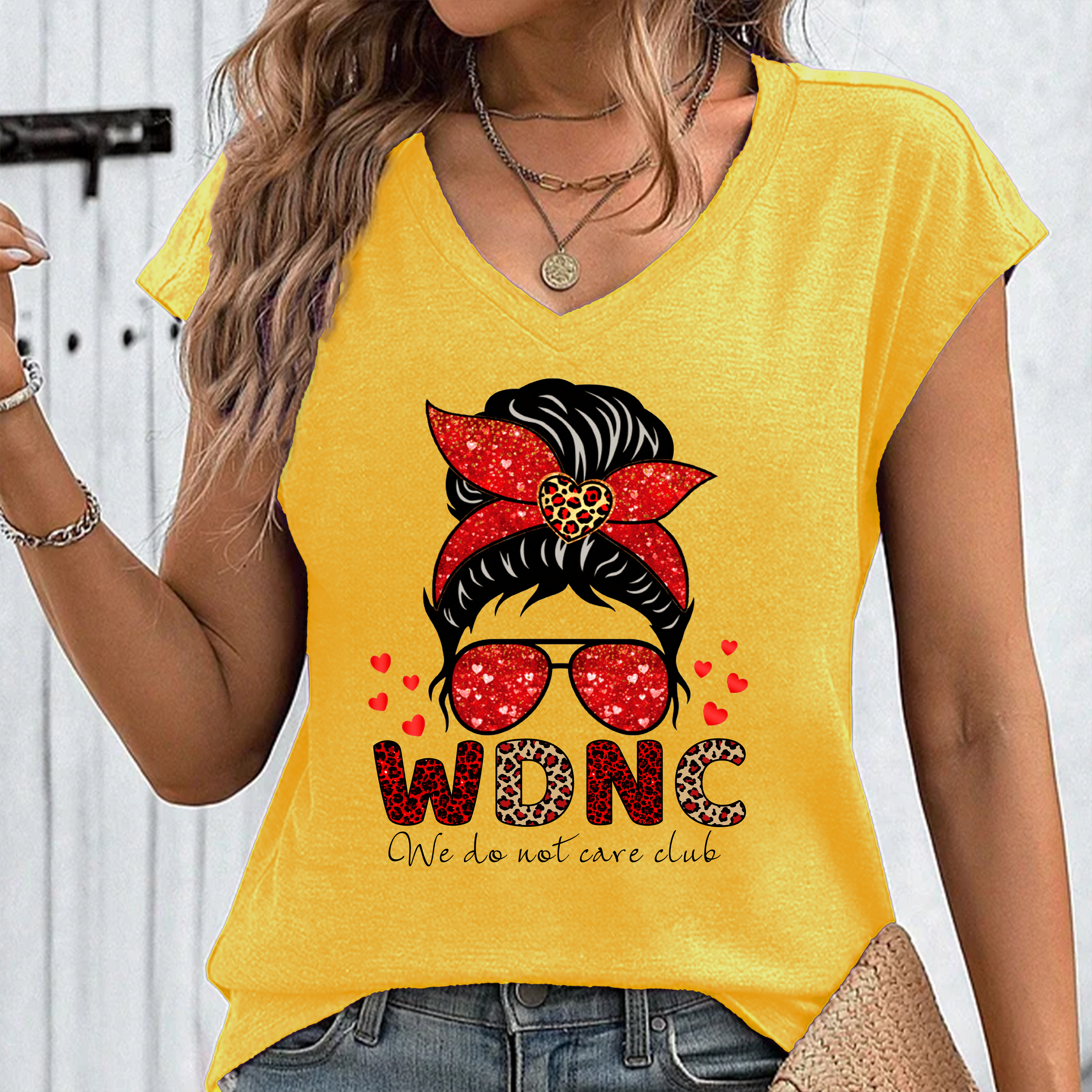 We Do Not Care Club V-neck shirts