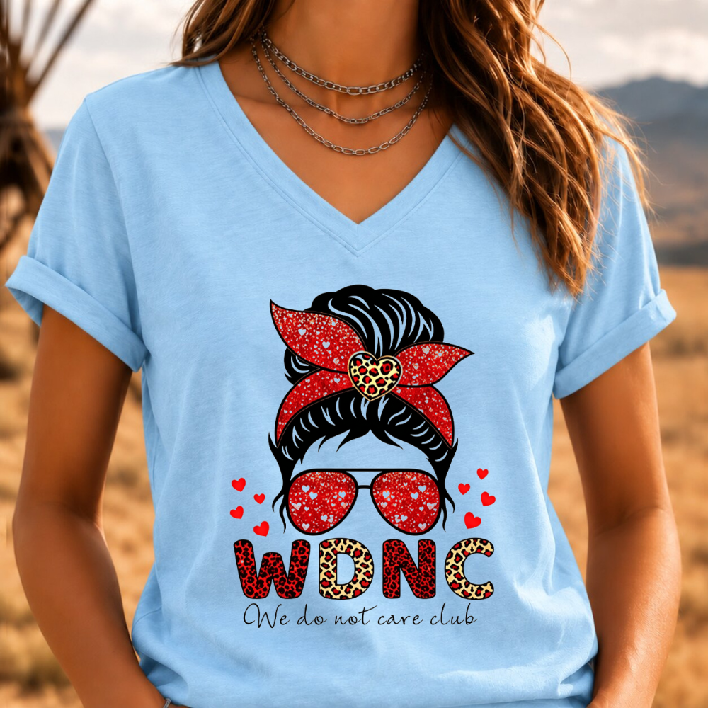 We Do Not Care Club V-neck shirts