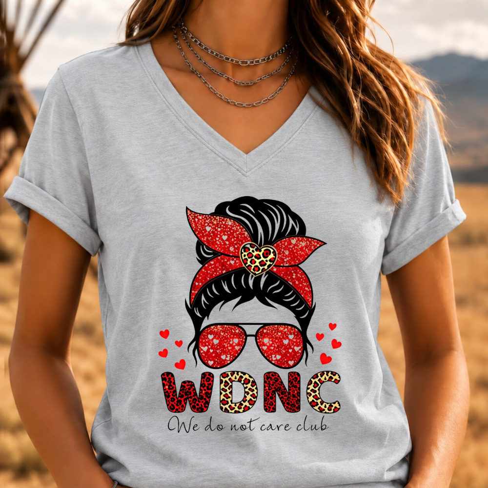 We Do Not Care Club V-neck shirts