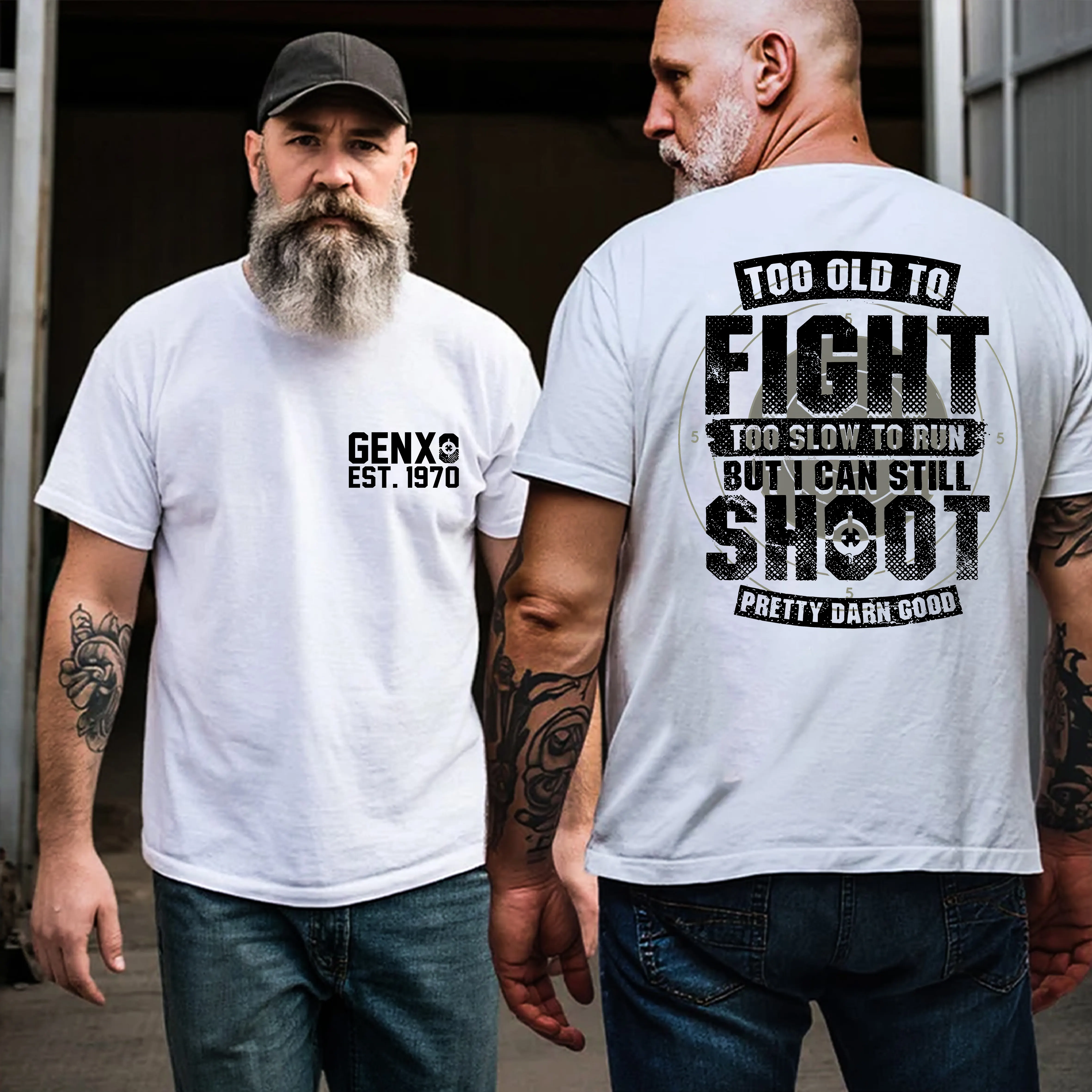 Custom Boomer T-shirt, Too Old To Fight Too Slow To Run But I Can Still Shoot Pretty Darn Good T-shirt, Unisex , Custom Year Of Birth 