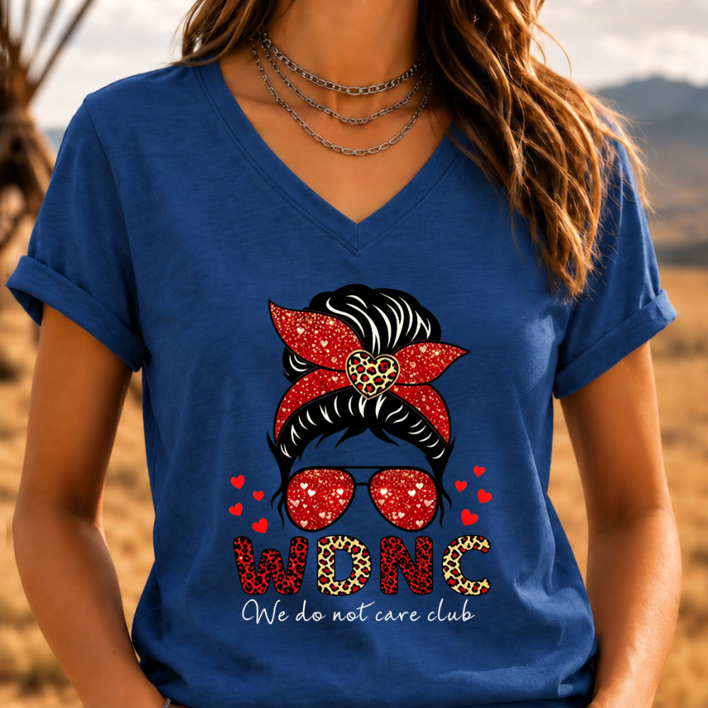 We Do Not Care Club V-neck shirts