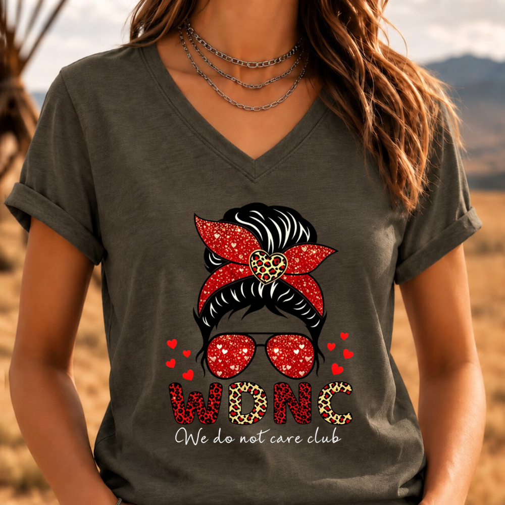 We Do Not Care Club V-neck shirts