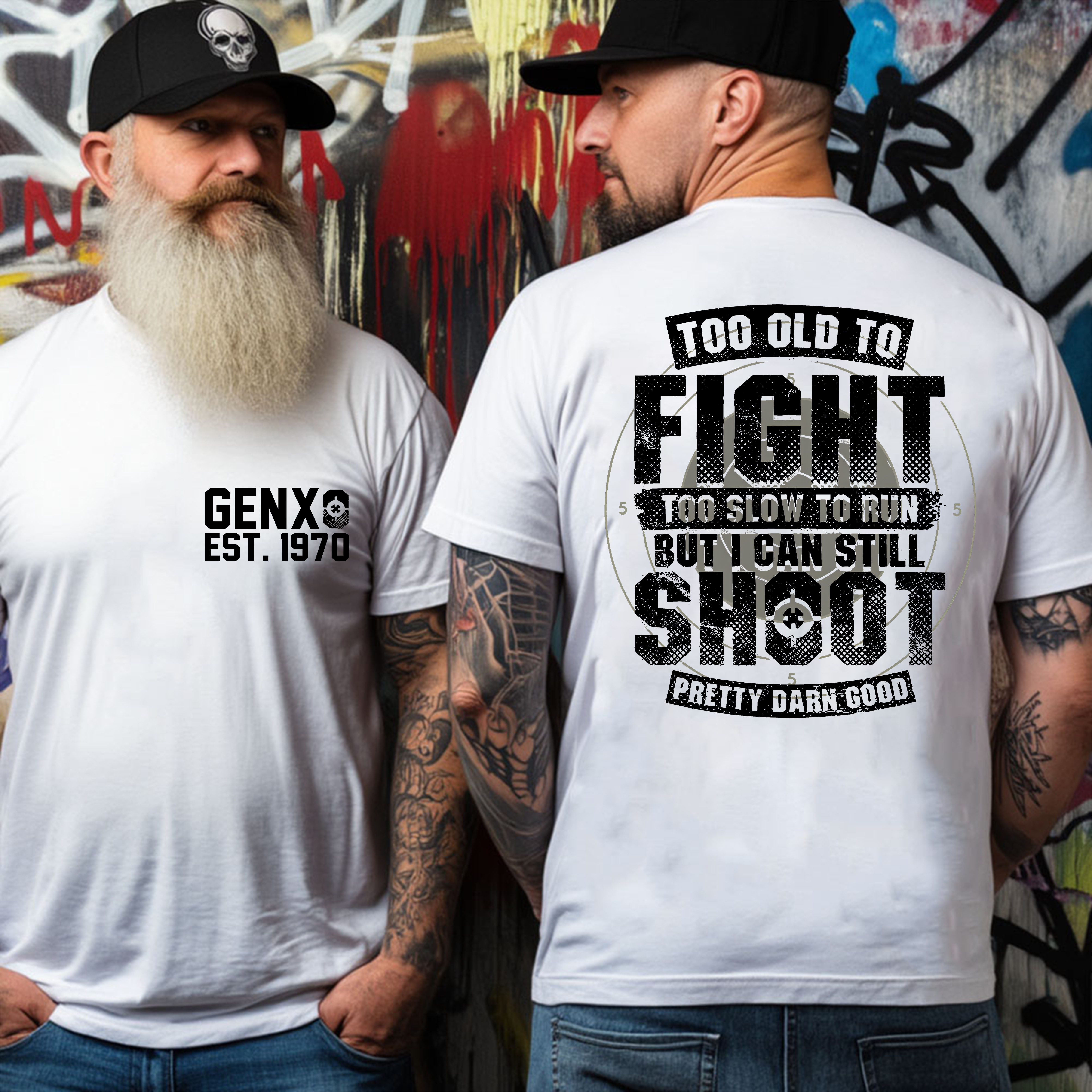 Custom Boomer T-shirt, Too Old To Fight Too Slow To Run But I Can Still Shoot Pretty Darn Good T-shirt, Unisex , Custom Year Of Birth 