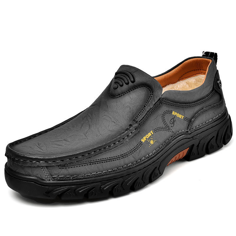 Mens Handcrafted Cowhide Orthopedic Outdoor Loafers 