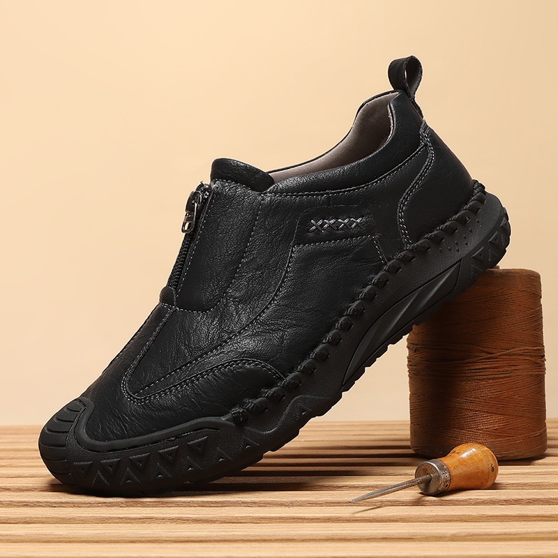 mens handmade genuine leather orthopedic shoes 