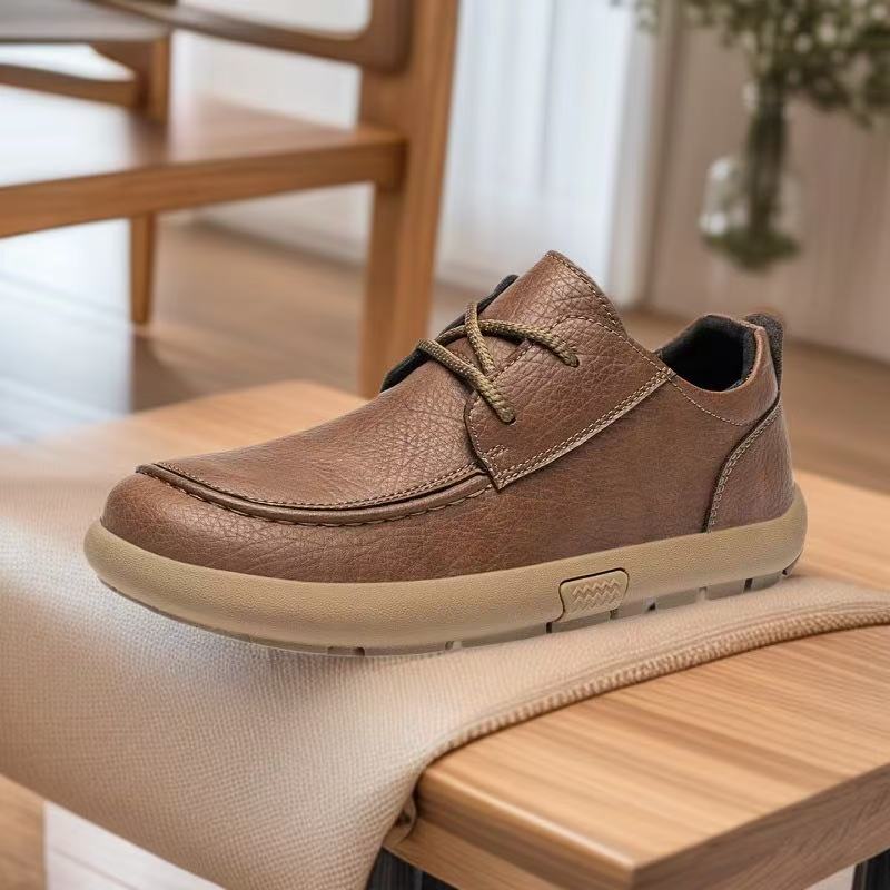 Men's handmade genuine leather orthopedic loafers