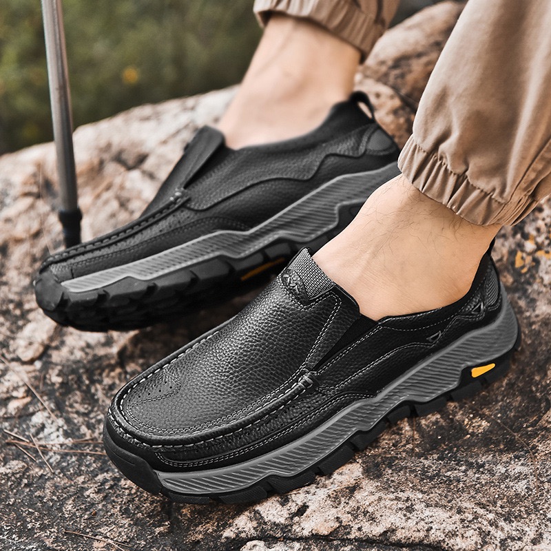 Mens handcrafted Genuine Leather Outdoor Loafers 