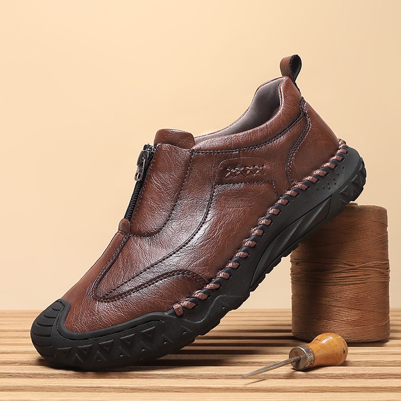mens handmade genuine leather orthopedic shoes 