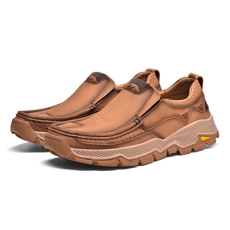 Mens handcrafted Genuine Leather Outdoor Loafers 