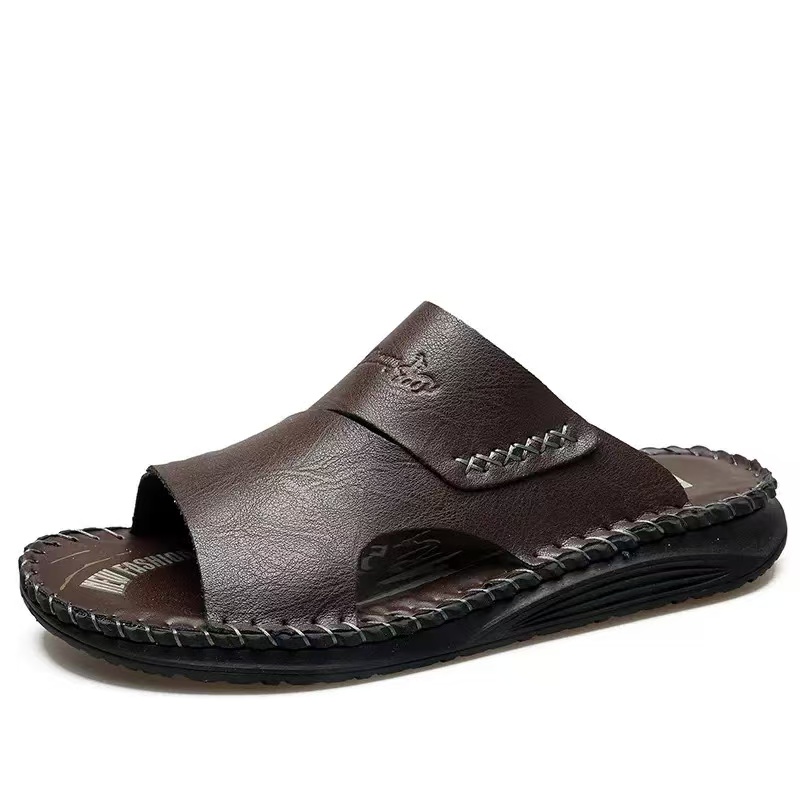 ⏰Last Day! 45% OFF  🔥MANTRAFF®Men's Handmade Genuine Leather Breathable Orthopedic Slip-on Sandals