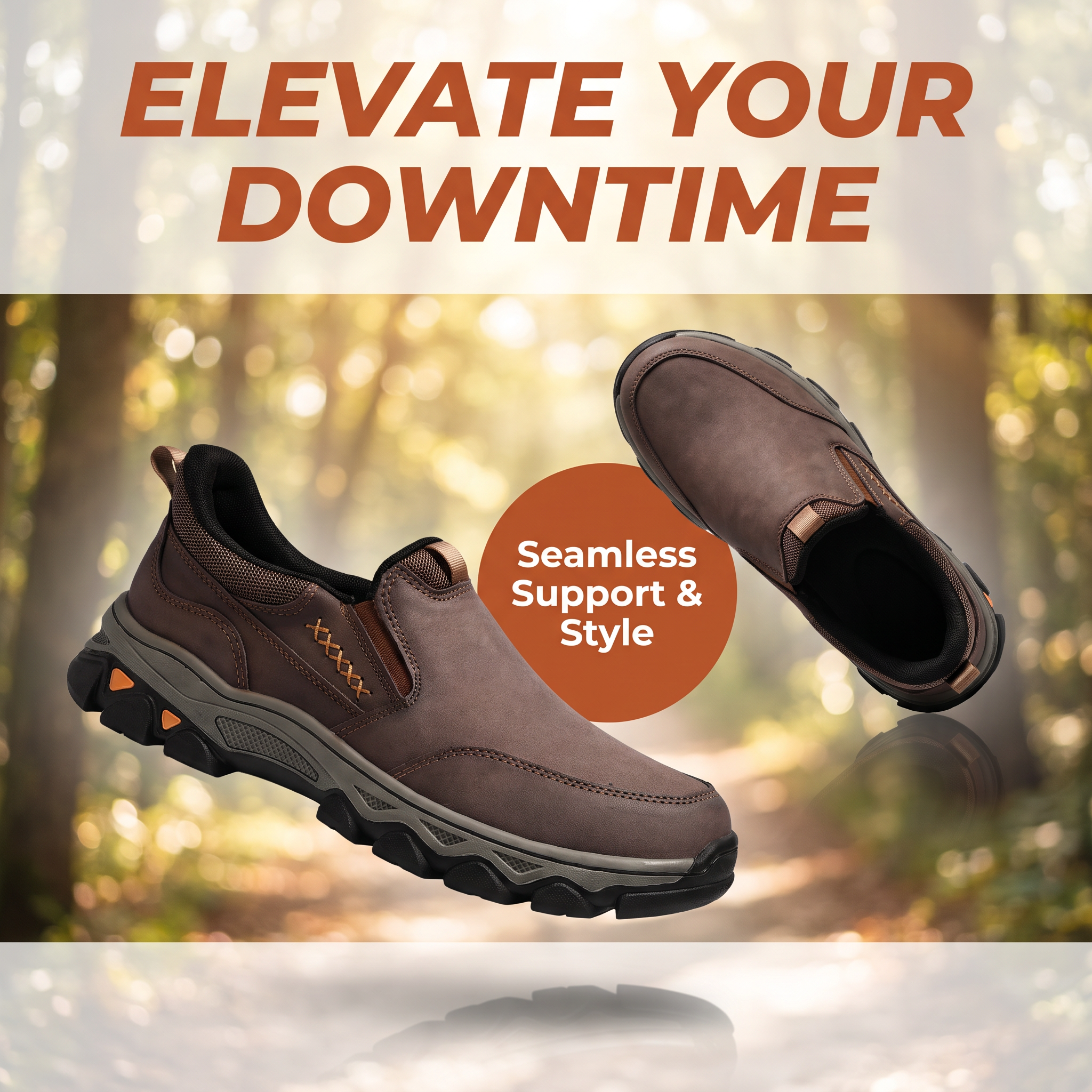 TREADVALE®Men's Genuine Leather Outdoor Orthopedic shoes