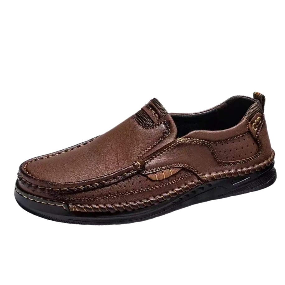 TREADVALE®Men's Hand Stitched Slip-On Leather Loafers