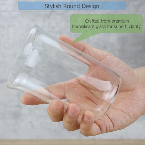 EIKS 2 Pack Crystal Clear Drinking Glasses Cups, 460ml/15.5oz
