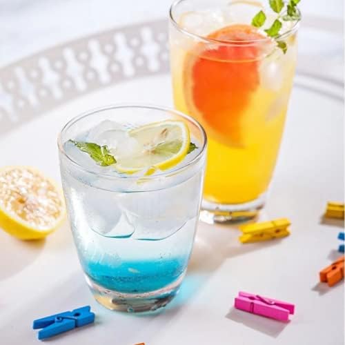 QAPPDA 7 Ounce Juice Glasses, Stackable Drinking Glass Set of 12, Clear Water Glasses Durable Homemade Beverage Tumbler for Soda, Mixed Drinks, Milk