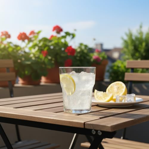 6 PCS Clear Plastic Tumblers, Resuable Drinking Glasses, 8.8 OZ Acrylic Cup