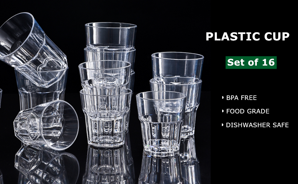 8 oz Plastic Drinking Glasses
