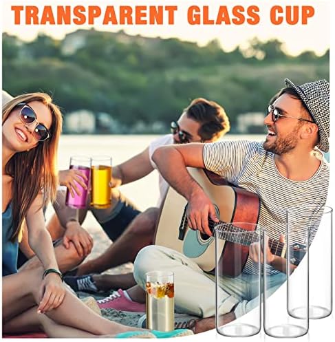 Zubebe Set of 12 Clear Drinking Glasses 16 oz Thin Highball Glasses Glass Cups Drinkware Elegant Bar Glassware Drink Tumblers for Juice Drinks