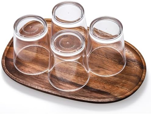 Noamus 9 Pack Plastic Drinking Glasses, 12 Oz Unbreakable Acrylic Water Tumblers, Reusable Shatter-Proof Clear Glasses