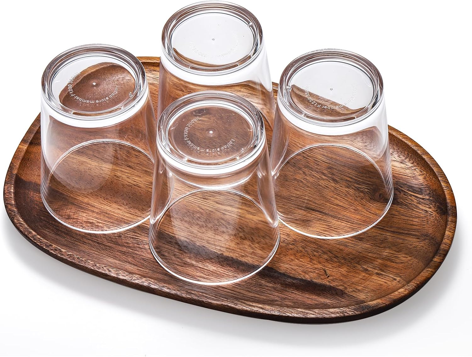 Noamus 9 Pack Plastic Drinking Glasses, 12 Oz Unbreakable Acrylic Water Tumblers, Reusable Shatter-Proof Clear Glasses