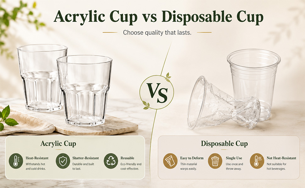 Acrylic Water Cups Dishwasher Safe