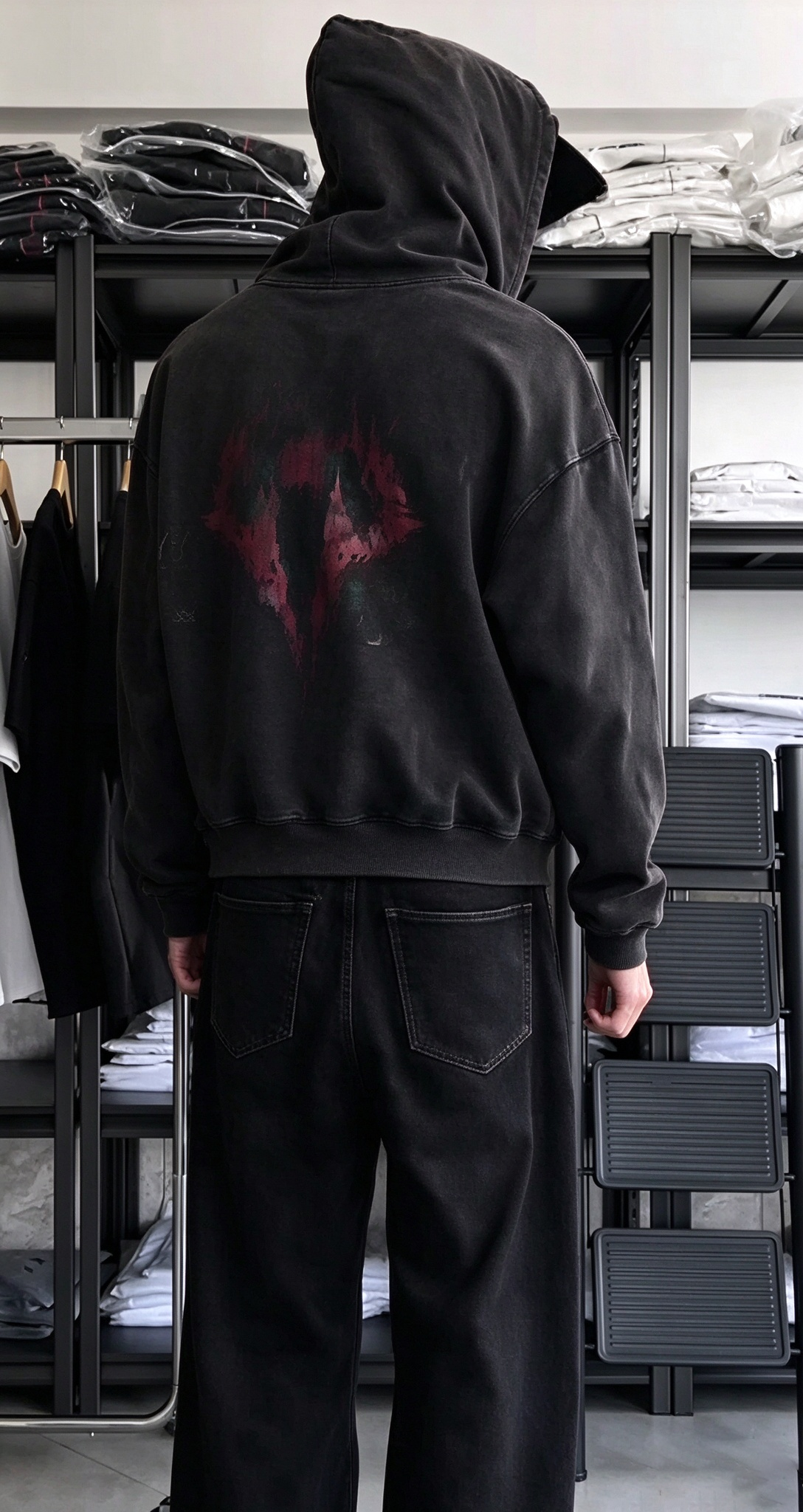 Jujutsu Kaisen Sukuna Black Multi-Zip Hoodie