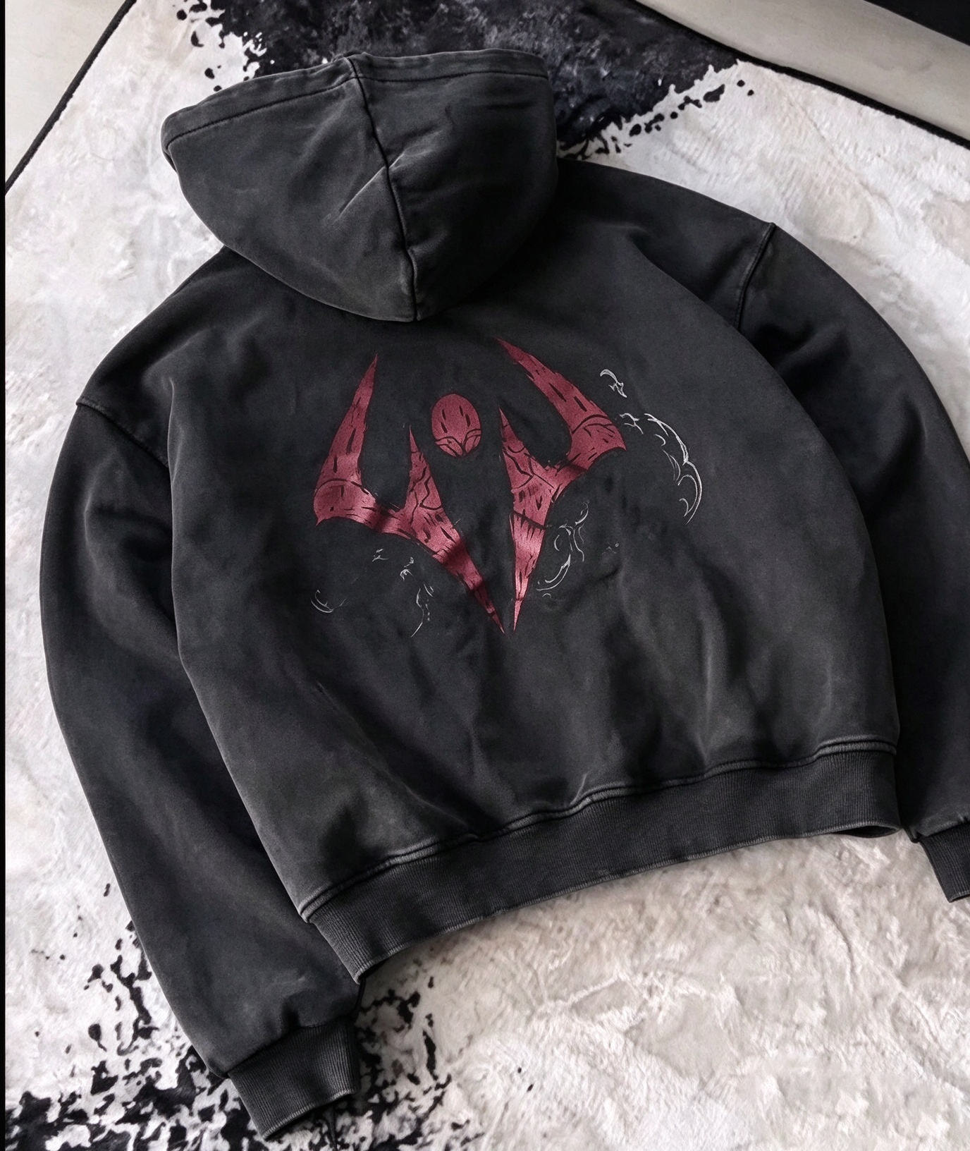 Jujutsu Kaisen Sukuna Black Multi-Zip Hoodie