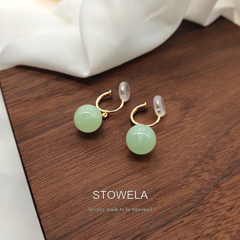 Vesper Jade-Inspired Clip-On Earrings product image 2